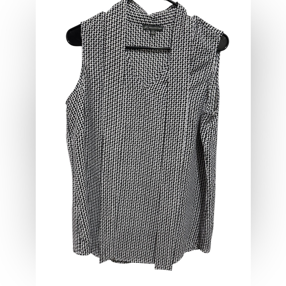 Adrianna Papell Sleevless Black and White Top